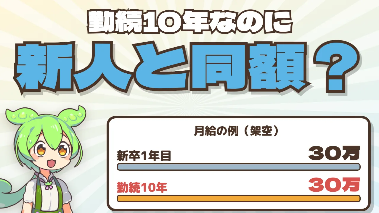 初任給に追いつかれたら？ 給与の逆転と比較するときの注意点